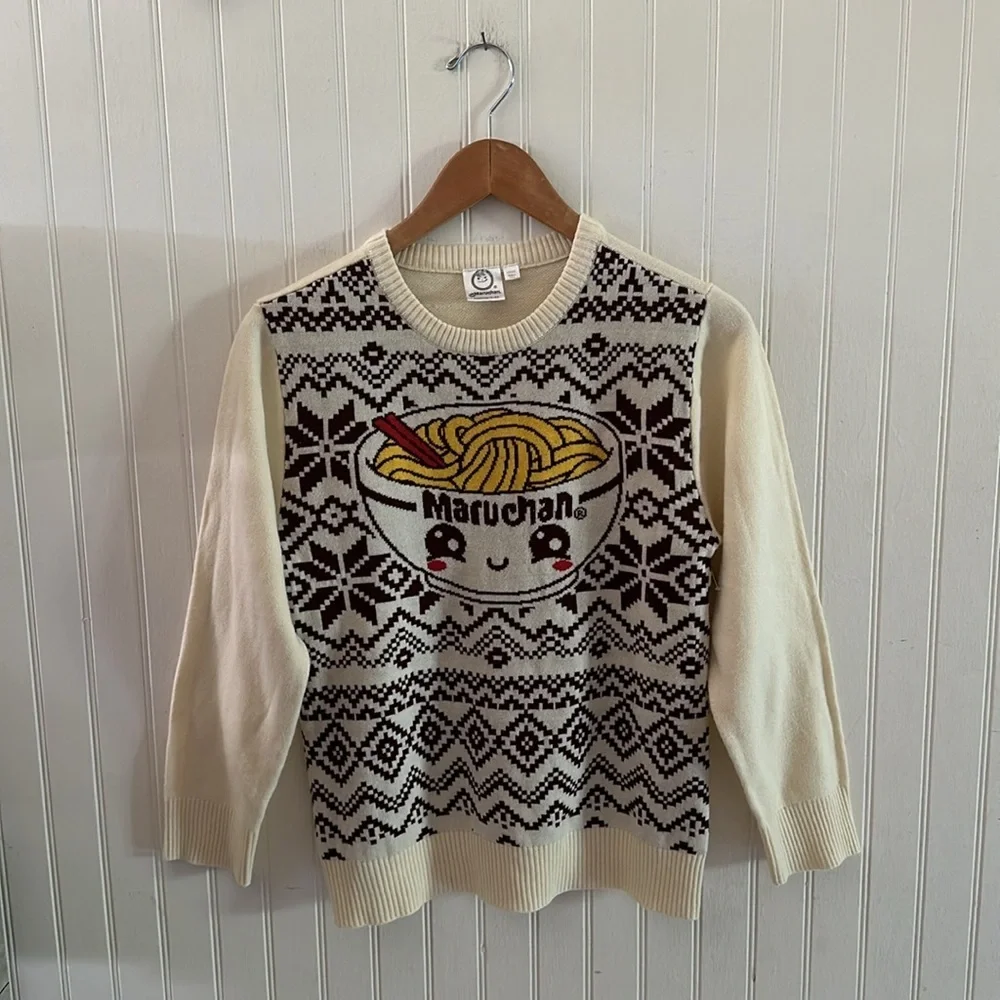 Maruchan Graphic Long Sleeve Sweater Like New sz Large